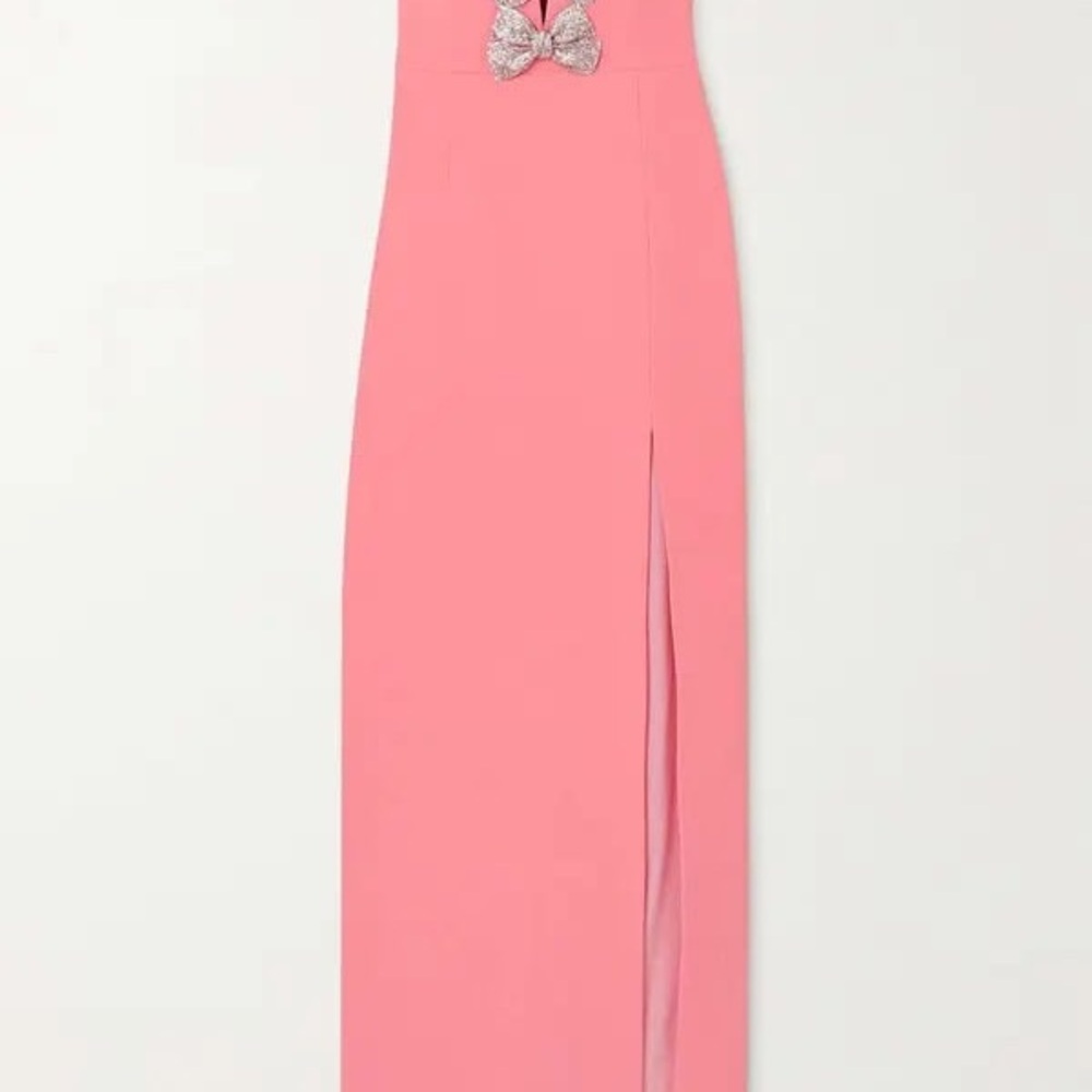 Rebecca Vallance Pink Strapless Dress with Silver Bows - Picture 6 of 11